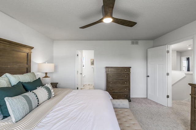 1959 Tamarack Rd, Carver, MN 55315 - bedroom with carpet floors, ceiling fan, and connected bathroom