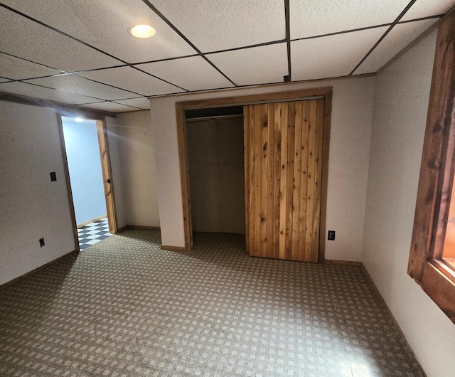 45356 140th St, Swan Lake Twp, MN 56235 - finished below grade area with a paneled ceiling