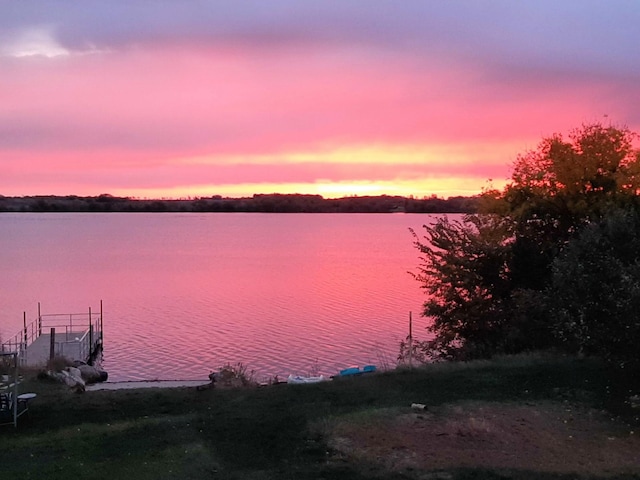 45356 140th St, Swan Lake Twp, MN 56235 - water view featuring a dock