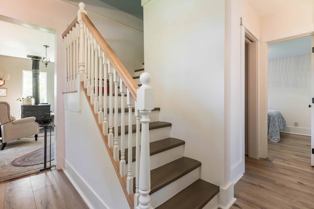 18377 County Highway 25, Fergus Falls, MN 56537 - staircase with wood finished floors and baseboards
