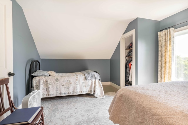 18377 County Highway 25, Fergus Falls, MN 56537 - bedroom with lofted ceiling and carpet floors