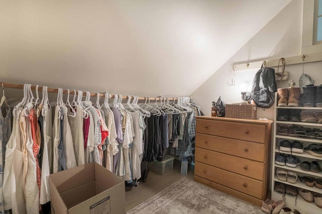 18377 County Highway 25, Fergus Falls, MN 56537 - walk in closet with lofted ceiling and tile patterned floors