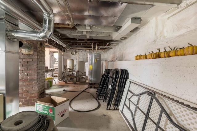 18377 County Highway 25, Fergus Falls, MN 56537 - unfinished basement featuring water heater