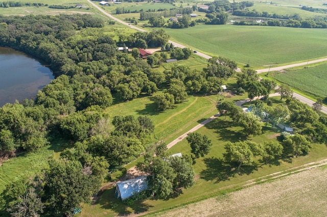 18377 County Highway 25, Fergus Falls, MN 56537 - aerial view of property's location featuring rural landscape, a nearby body of water, and rows of crops