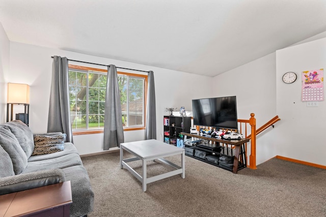 3902 Strathmore Ln SE, Rochester, MN 55904 - living area with carpet flooring and vaulted ceiling