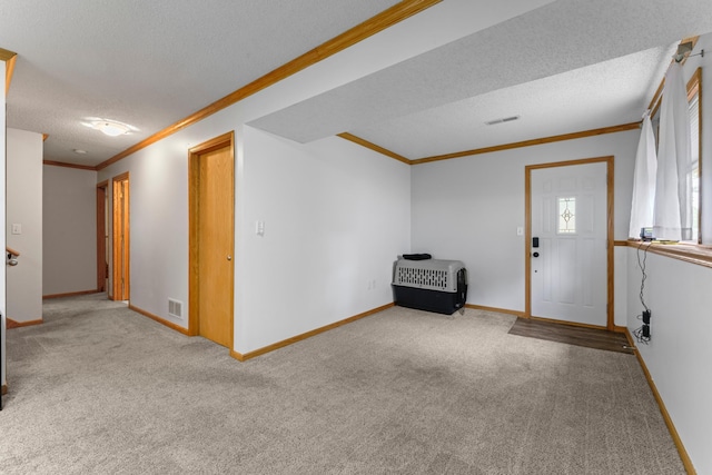 3902 Strathmore Ln SE, Rochester, MN 55904 - carpeted empty room featuring a textured ceiling and ornamental molding