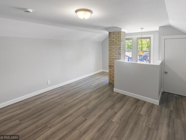 3201 Xenwood Ave S, Saint Louis Park, MN 55416 - additional living space featuring lofted ceiling and dark wood-style floors