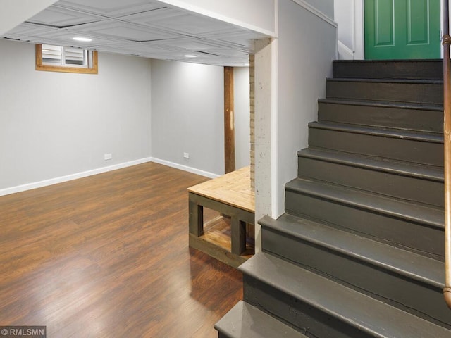 3201 Xenwood Ave S, Saint Louis Park, MN 55416 - staircase featuring baseboards and wood finished floors