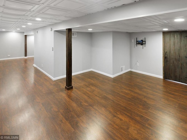 3201 Xenwood Ave S, Saint Louis Park, MN 55416 - finished basement featuring recessed lighting and wood finished floors