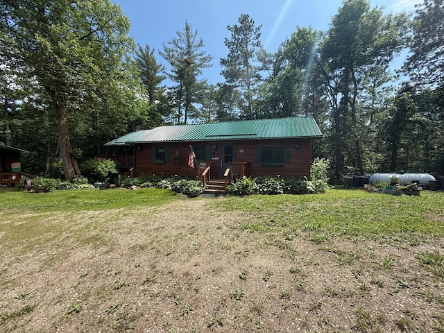40257 Elbow Lake Store Rd, Round Lake N Twp, MN 56589 - view of front of property with a front yard and a metal roof