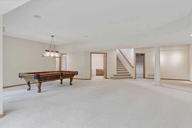 343 Waycliffe Dr N, Wayzata, MN 55391 - rec room featuring carpet flooring and billiards