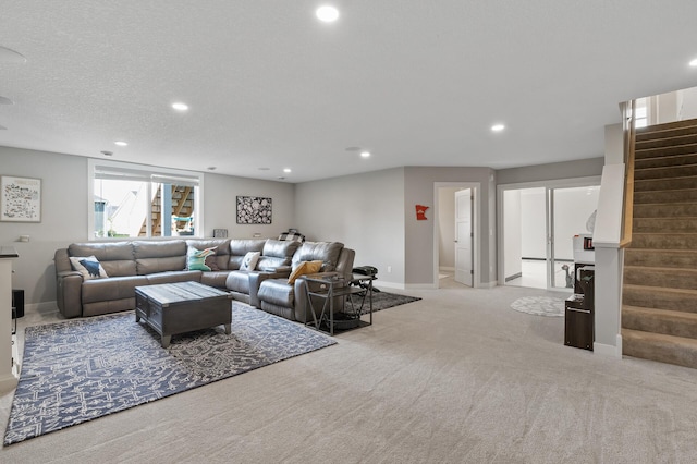 15560 110th Ave N, Dayton, MN 55369 - carpeted living room with stairway and recessed lighting