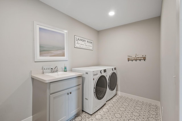 15560 110th Ave N, Dayton, MN 55369 - washroom with separate washer and dryer and cabinet space