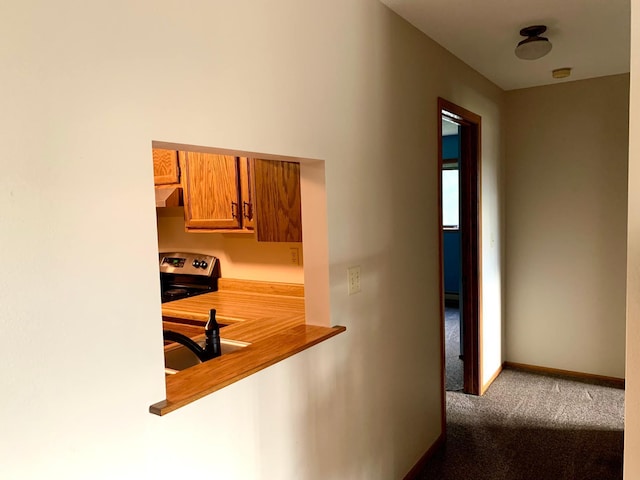 2419 25 1/2 Ave S Unit 205, Fargo, ND 58103 - hall featuring carpet and baseboards