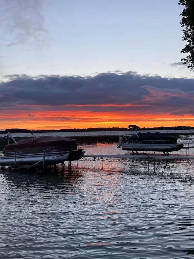 5960 165th St NE, Atwater, MN 56209 - water view with a dock and boat lift