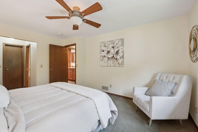 7516 Colorado Ave N, Brooklyn Park, MN 55443 - carpeted bedroom featuring a ceiling fan and baseboards