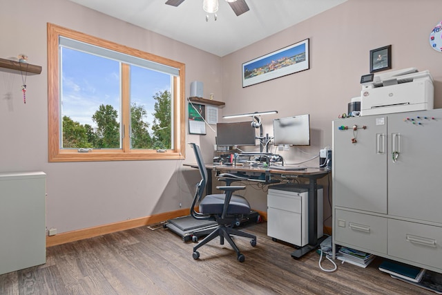 22027 Ethan Ave, Forest Lake, MN 55025 - office space with wood finished floors and a ceiling fan