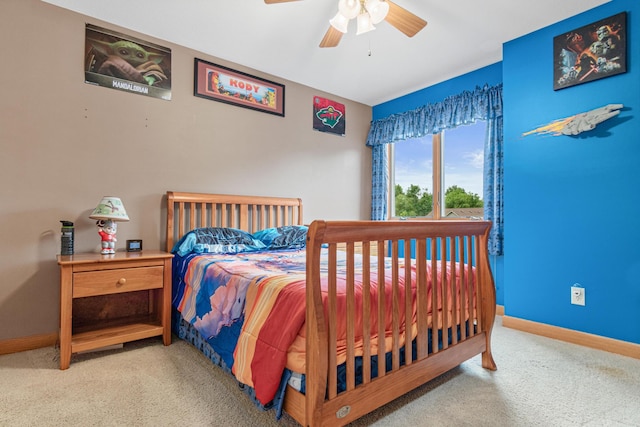 22027 Ethan Ave, Forest Lake, MN 55025 - carpeted bedroom with baseboards and ceiling fan