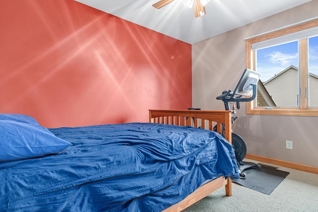22027 Ethan Ave, Forest Lake, MN 55025 - carpeted bedroom featuring baseboards and ceiling fan