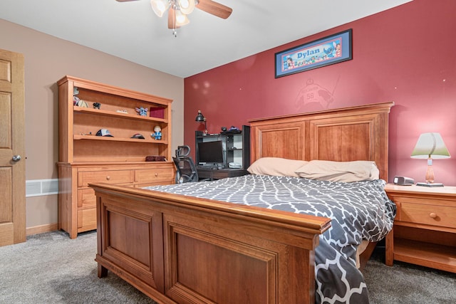 22027 Ethan Ave, Forest Lake, MN 55025 - bedroom with light colored carpet and a ceiling fan