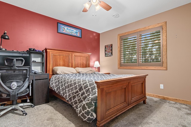 22027 Ethan Ave, Forest Lake, MN 55025 - bedroom featuring carpet, an office area, and ceiling fan