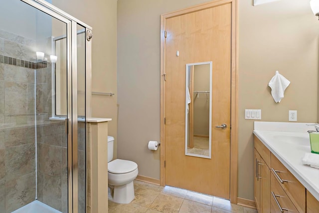 240 Spring St Unit 413, Saint Paul, MN 55102 - full bath featuring vanity, a shower stall, and tile patterned floors