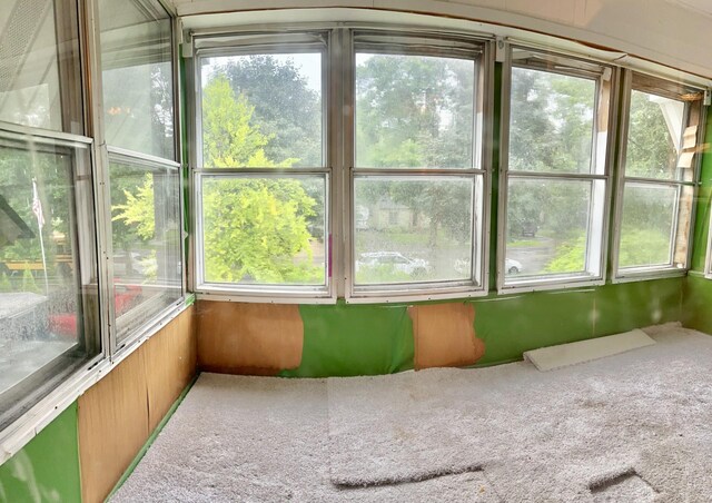 410 10th St SW, Willmar, MN 56201 - unfurnished sunroom featuring carpet flooring