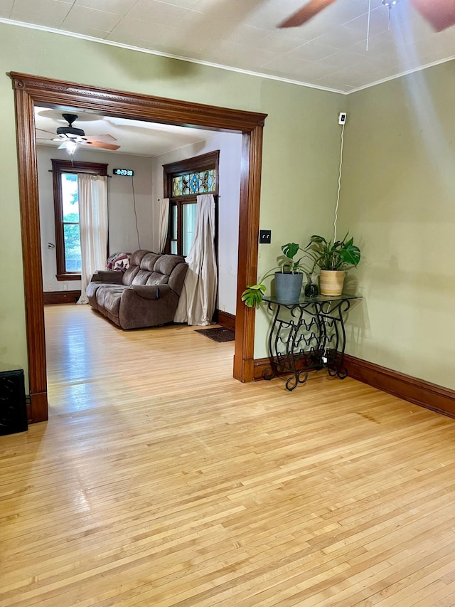 410 10th St SW, Willmar, MN 56201 - corridor featuring light wood-style flooring and crown molding