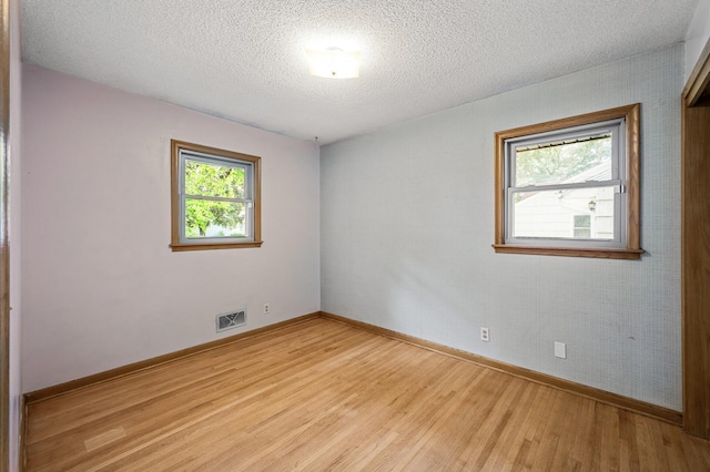 6121 Trinity Dr NE, Fridley, MN 55432 - spare room featuring light wood-type flooring and a textured ceiling