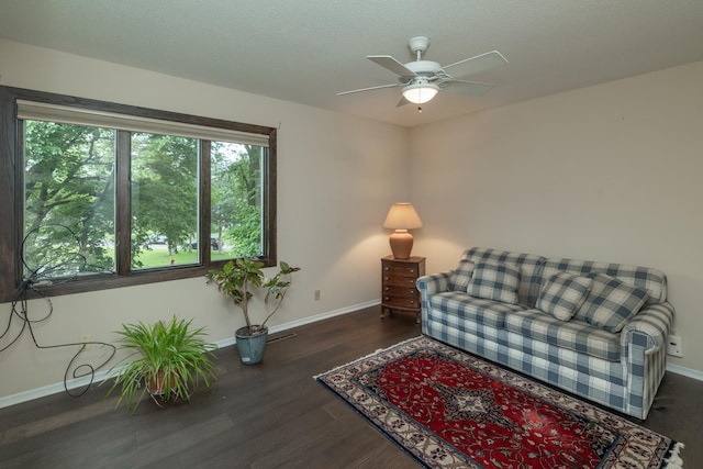 1163 Edgcumbe Rd Unit 1163, Saint Paul, MN 55105 - living area featuring a ceiling fan and wood finished floors