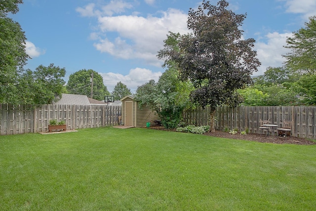 1016 26th Ave N, Saint Cloud, MN 56303 - fenced backyard featuring a shed