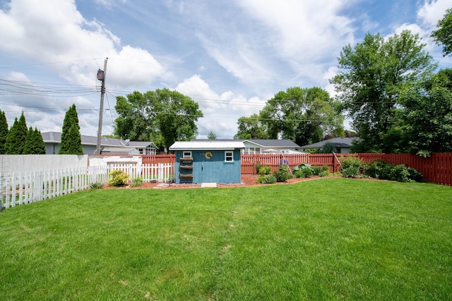 1704 Fair St, Mankato, MN 56001 - fenced backyard featuring a shed