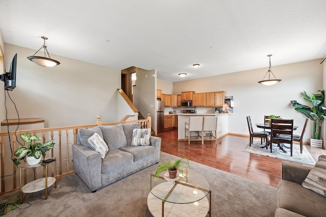20060 Heritage Dr, Lakeville, MN 55044 - living area with wood finished floors and baseboards