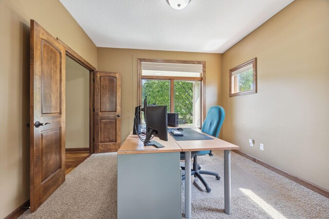 18658 Ponderosa Ct, Eden Prairie, MN 55347 - carpeted home office featuring baseboards