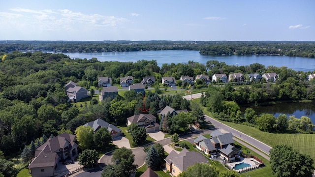 18658 Ponderosa Ct, Eden Prairie, MN 55347 - aerial perspective of suburban area with a nearby body of water
