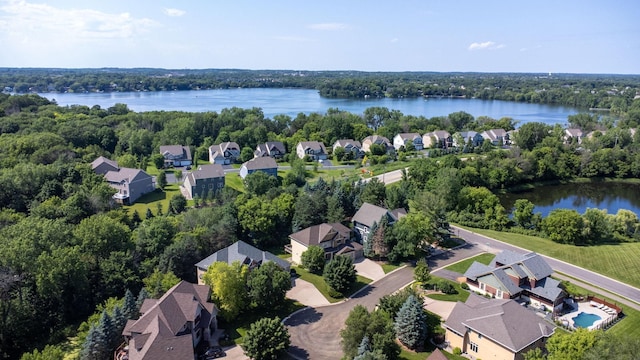 18658 Ponderosa Ct, Eden Prairie, MN 55347 - aerial perspective of suburban area featuring a nearby body of water