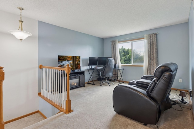 7308 Unity Ln N, Brooklyn Park, MN 55443 - carpeted office with a textured ceiling