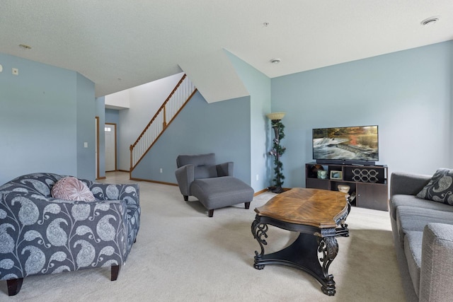 7308 Unity Ln N, Brooklyn Park, MN 55443 - carpeted living room with stairs