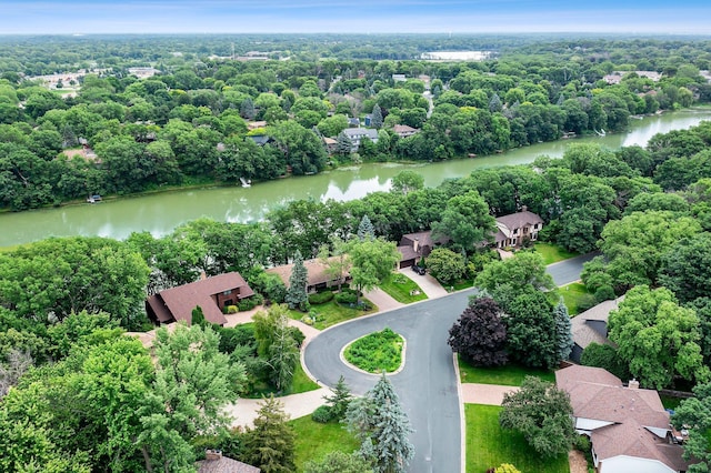 1267 Nursery Hill Ln, Arden Hills, MN 55112 - aerial perspective of suburban area with a nearby body of water and a tree filled landscape