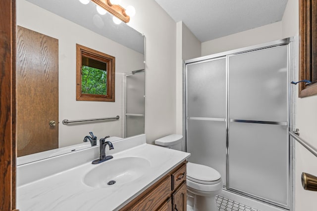 1267 Nursery Hill Ln, Arden Hills, MN 55112 - full bath with vanity, a shower with door, and tile patterned flooring