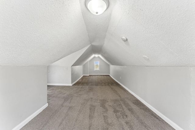 201 Genesee St, Saint Paul, MN 55117 - bonus room with a textured ceiling, carpet flooring, and lofted ceiling