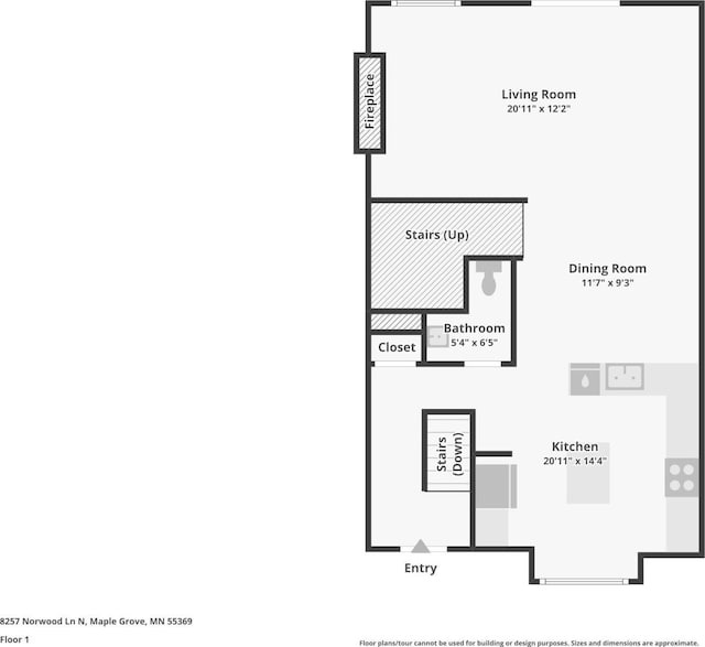 8257 Norwood Ln N, Maple Grove, MN 55369 - view of floor plan / room layout