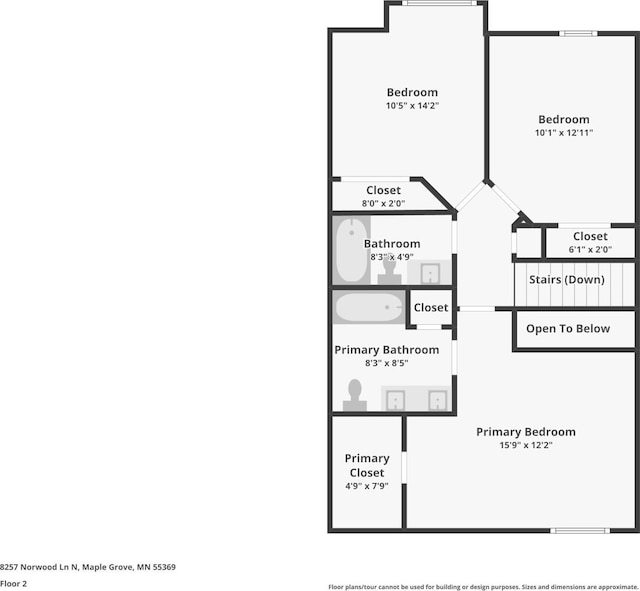 8257 Norwood Ln N, Maple Grove, MN 55369 - view of property floor plan