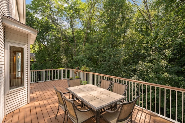 9035 Briarglen Rd, Eden Prairie, MN 55347 - wooden deck featuring outdoor dining area