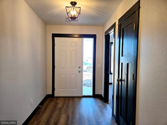 2101 Nelson St, Saint Peter, MN 56082 - foyer with a textured wall, healthy amount of natural light, and dark wood-style floors