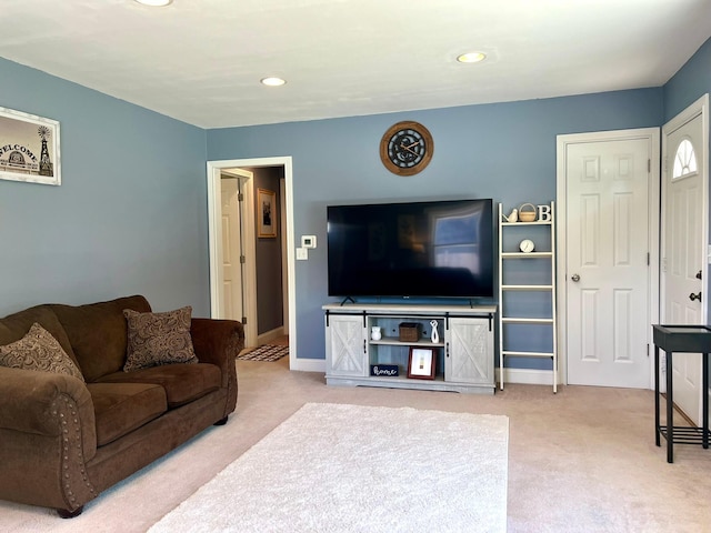 8412 4th Ave S, Bloomington, MN 55420 - carpeted living room with recessed lighting