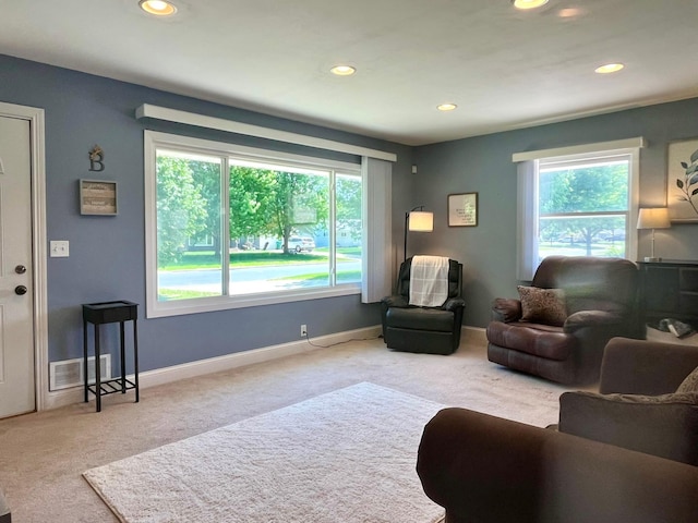 8412 4th Ave S, Bloomington, MN 55420 - living room with carpet, healthy amount of natural light, and recessed lighting
