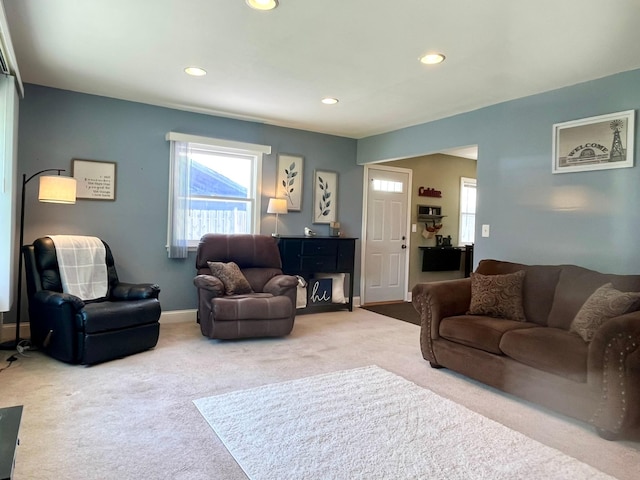 8412 4th Ave S, Bloomington, MN 55420 - living area featuring carpet and recessed lighting