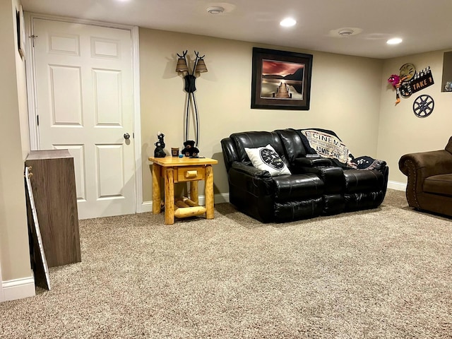 8412 4th Ave S, Bloomington, MN 55420 - living room featuring carpet and recessed lighting