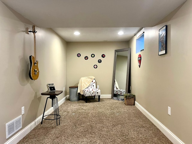 8412 4th Ave S, Bloomington, MN 55420 - sitting room featuring carpet and recessed lighting